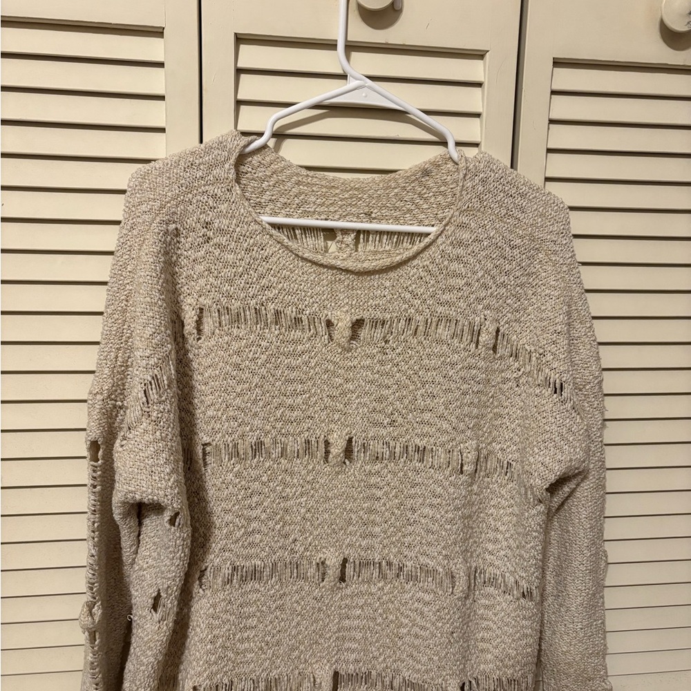 Cozy Beige Knit Sweater